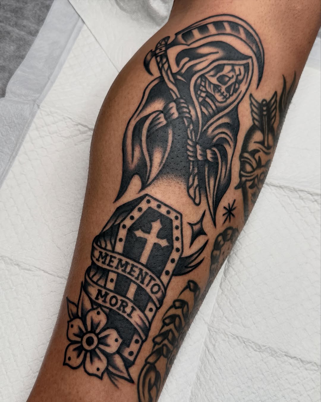 Tattoo by @allo_tattooer — american_traditional, lettering_script