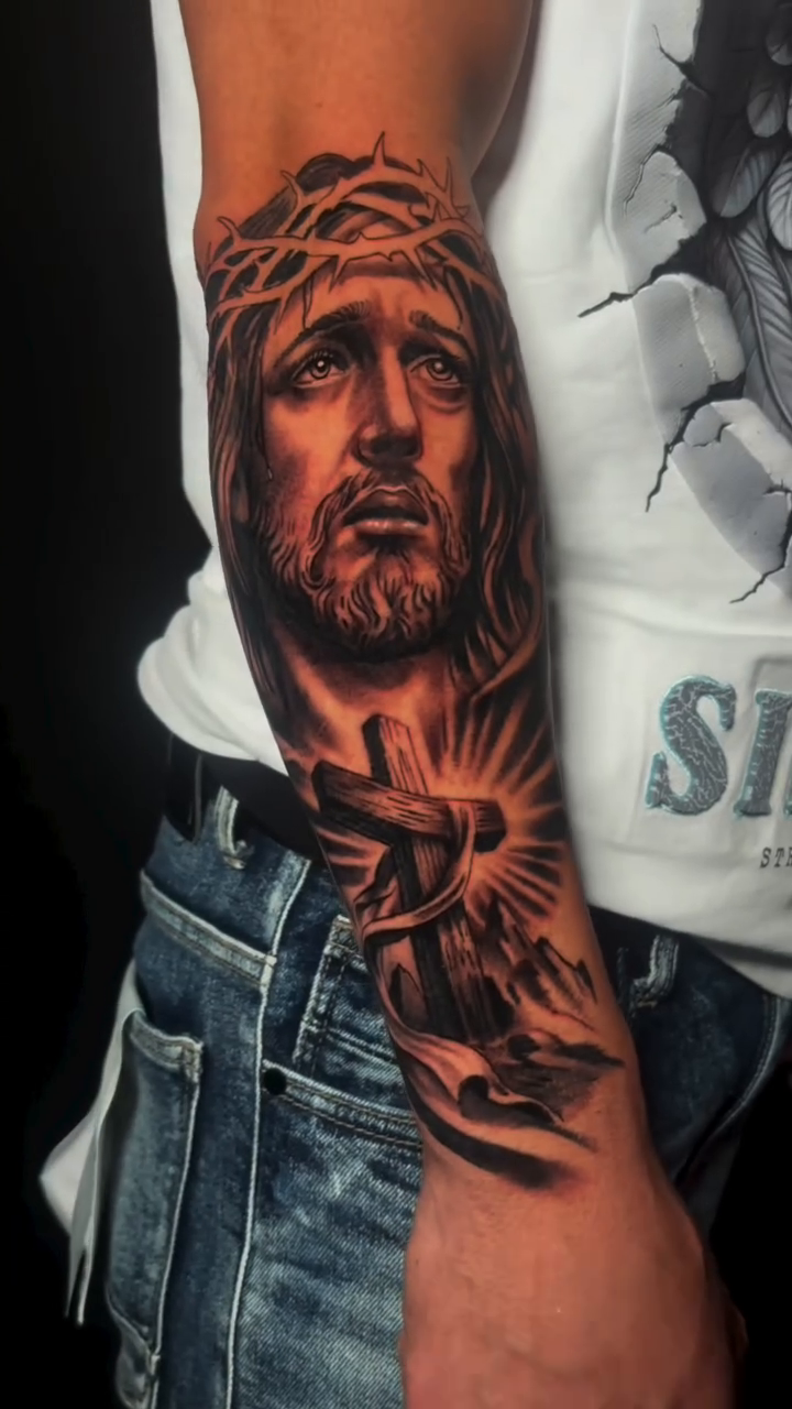 Tattoo by @tattsbyjefe β realism, black_and_grey