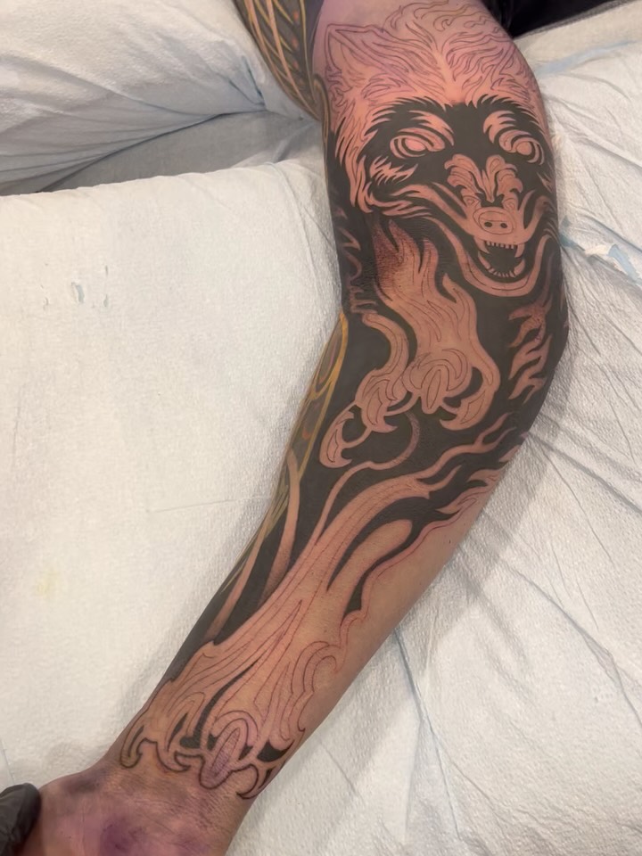 Tattoo by @handshakesnaketattoos — american_traditional