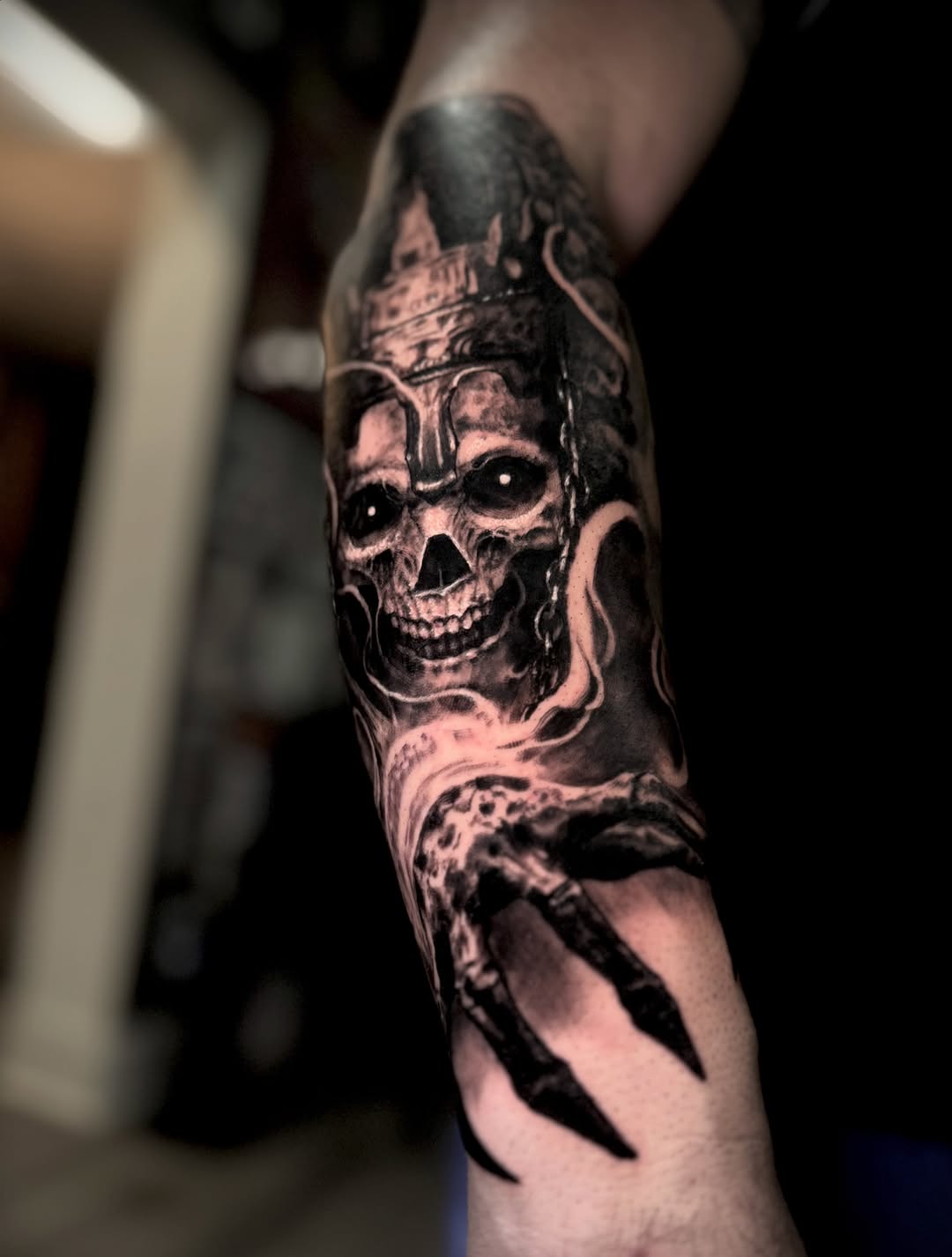 Tattoo by @getchucked13 โ dark_realism, black_and_grey