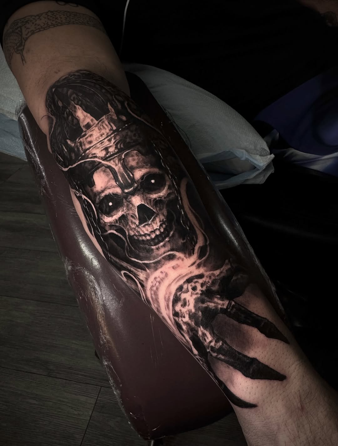 Tattoo by @getchucked13 โ dark_realism, black_and_grey