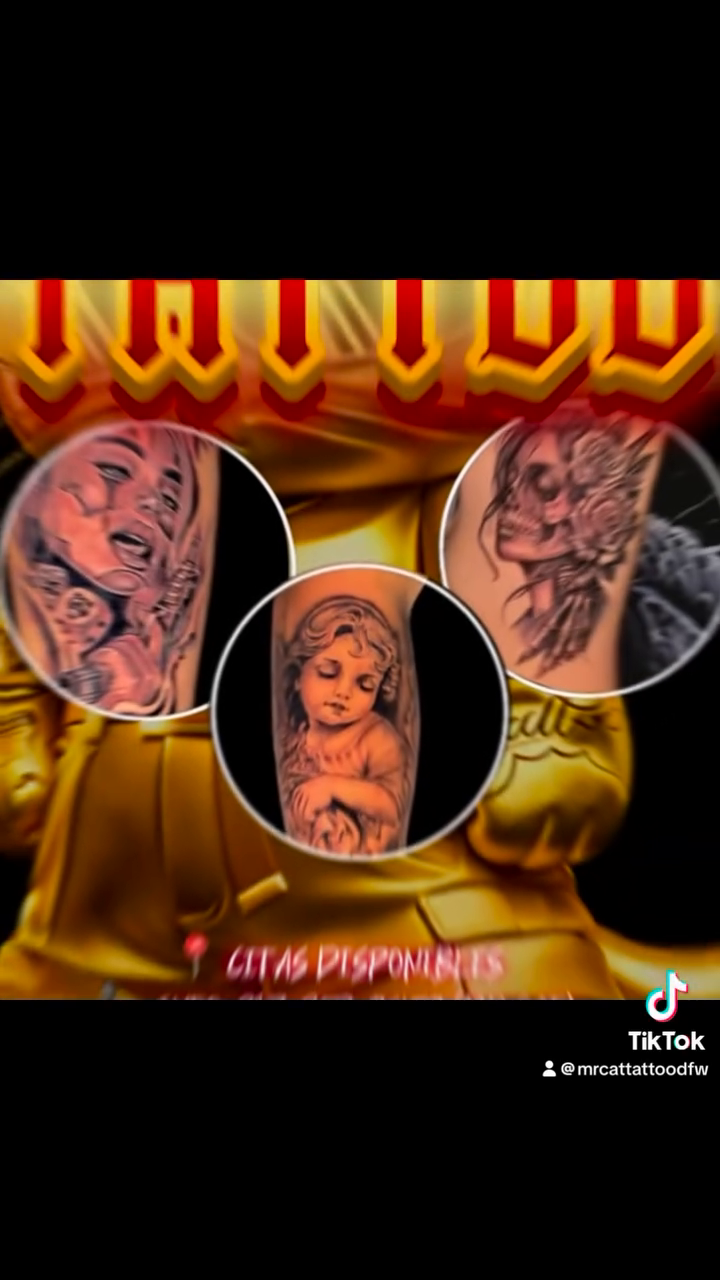 Religious figures tattoo on the torso by Junior Sanchez Dfw