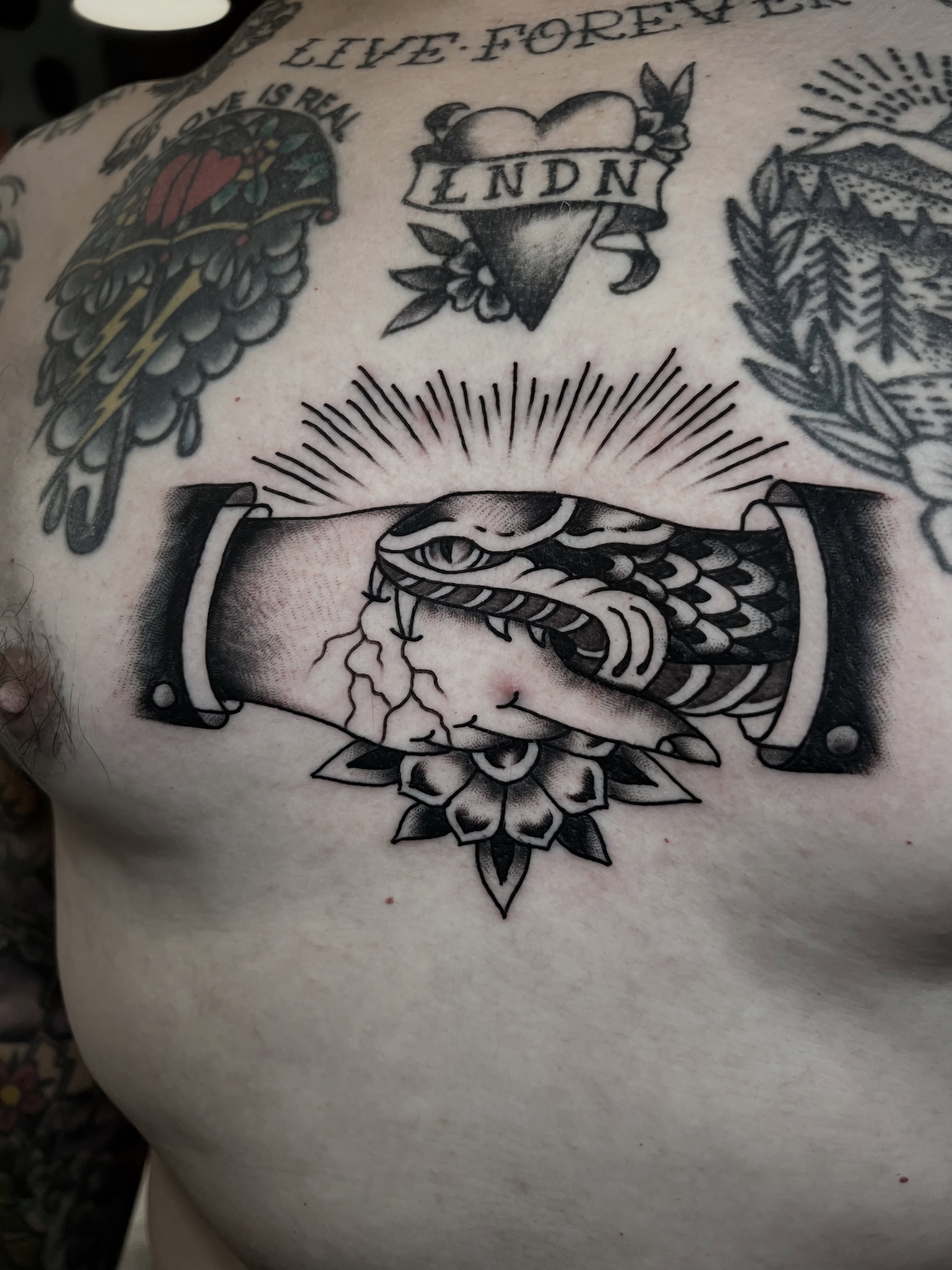 Tattoo by @brandonswansontattoo — american_traditional, black_and_grey