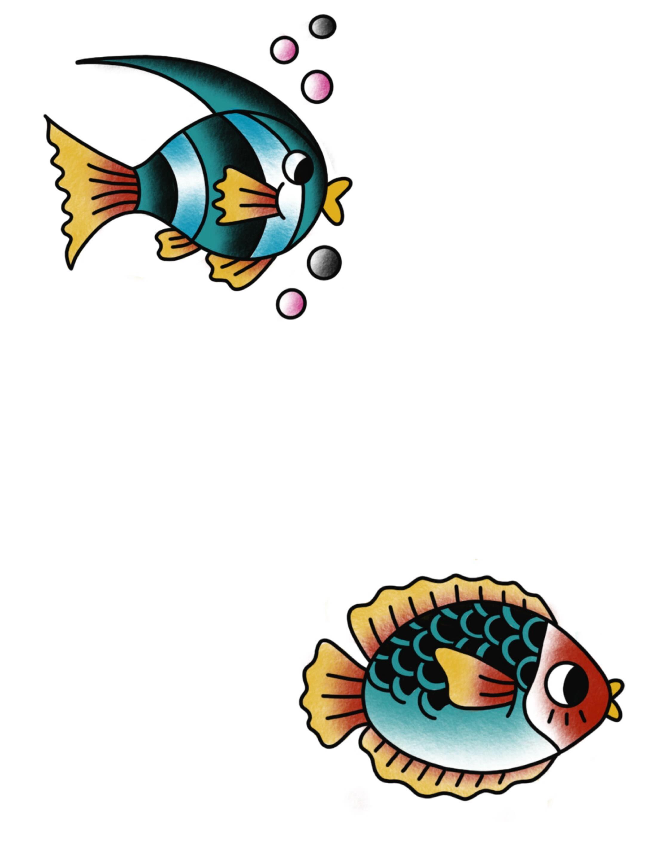 Fish American traditional tattoo by Delaney Cooper