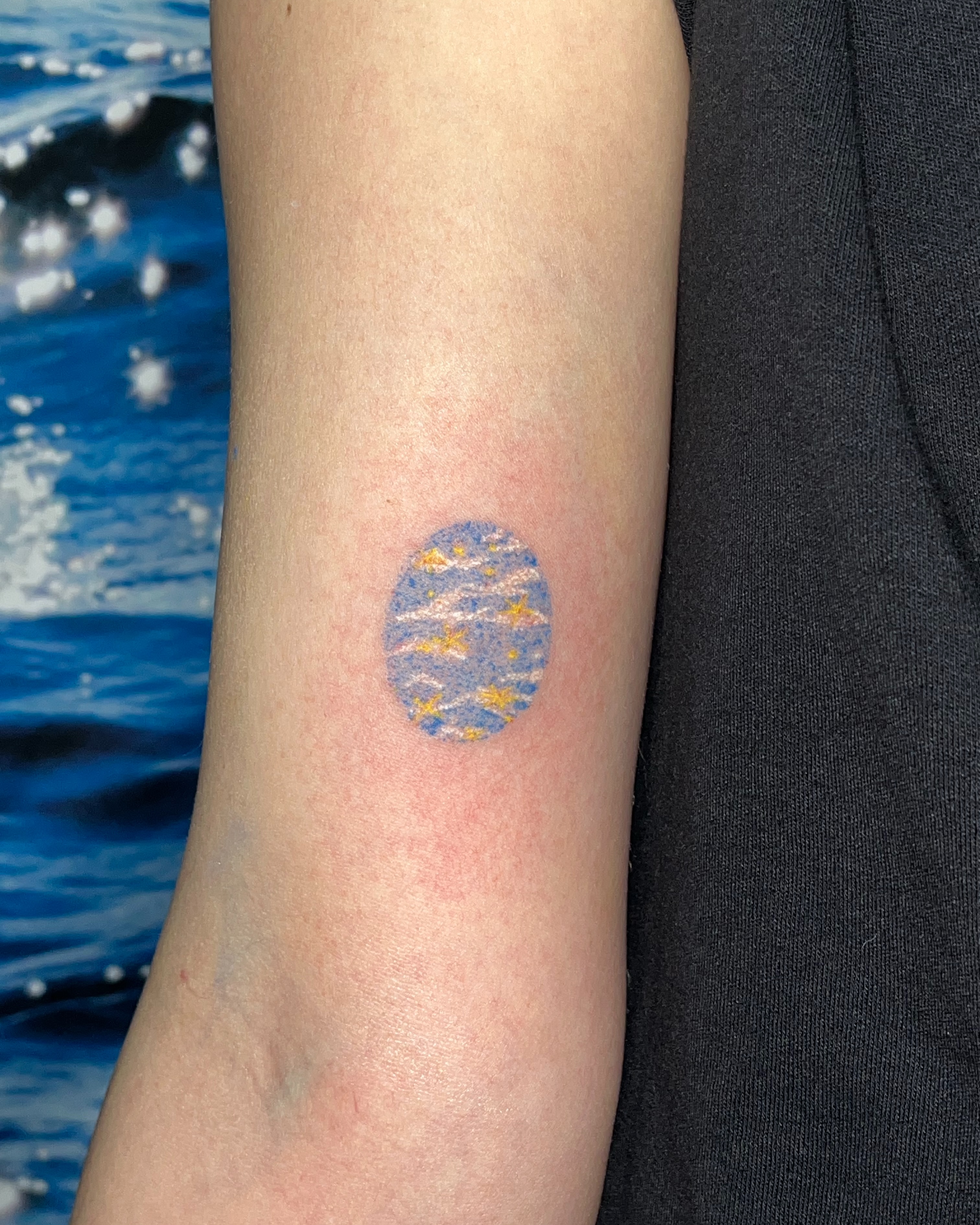 Tattoo by @bokchi_poke — dotwork