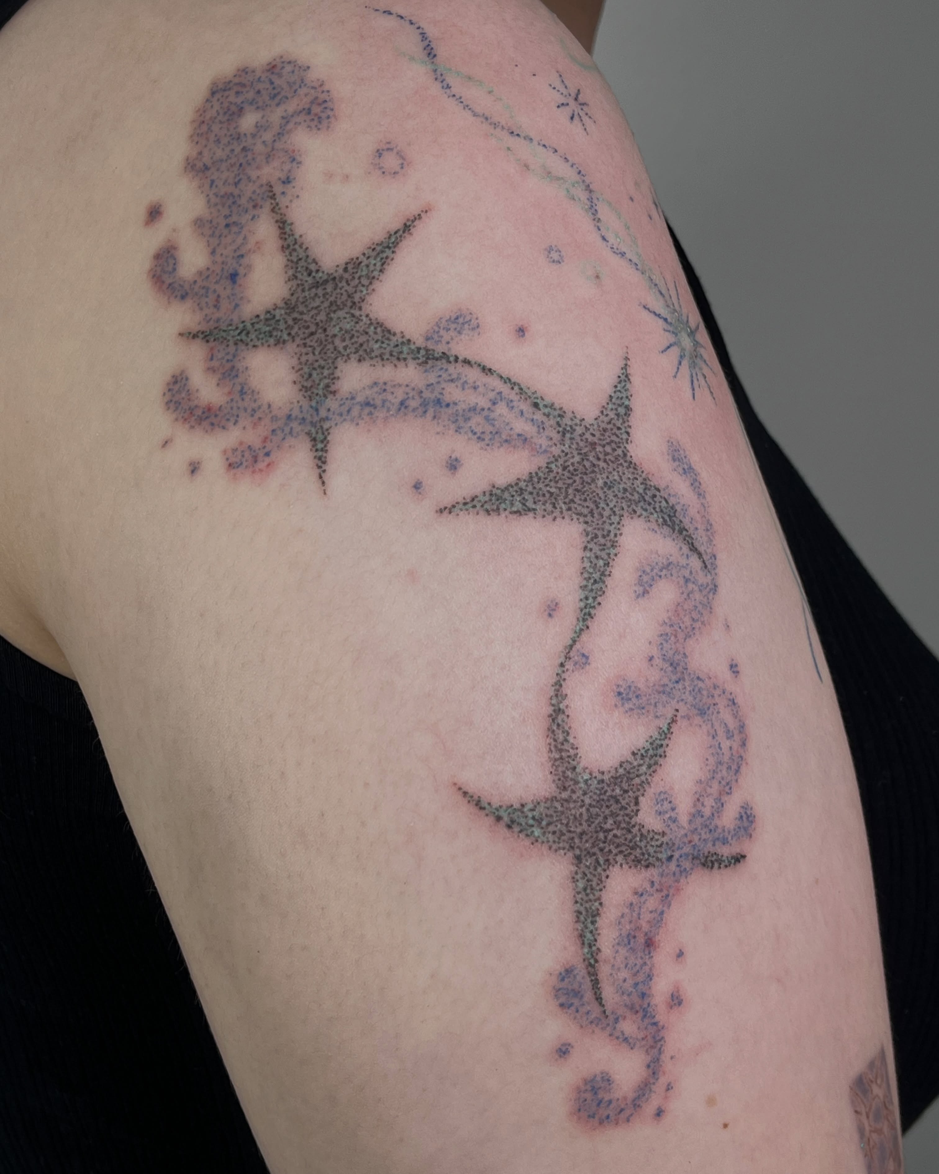 Tattoo by @bokchi_poke — dotwork