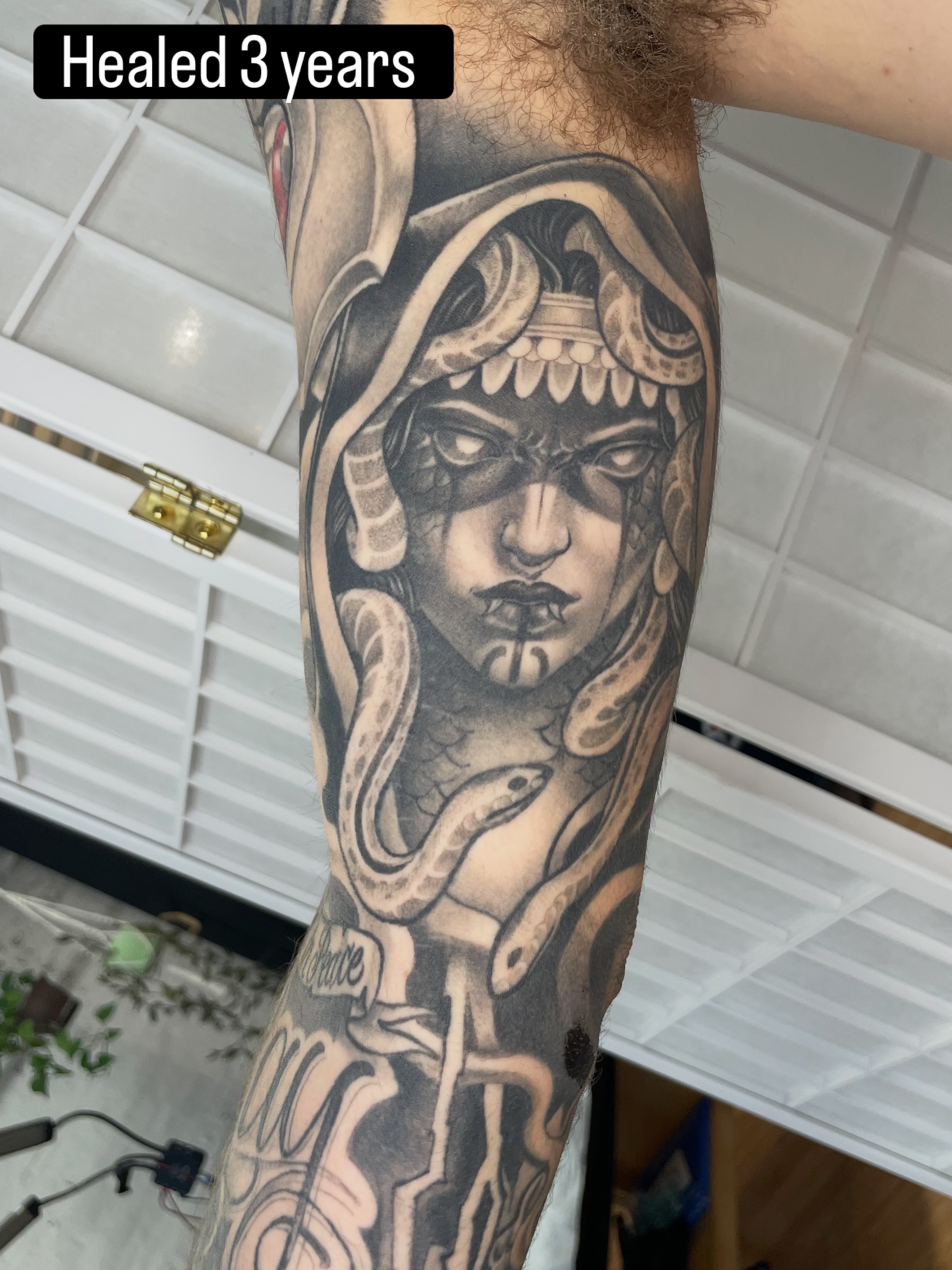 Tattoo by @collie_tattoos — black_and_grey, realism