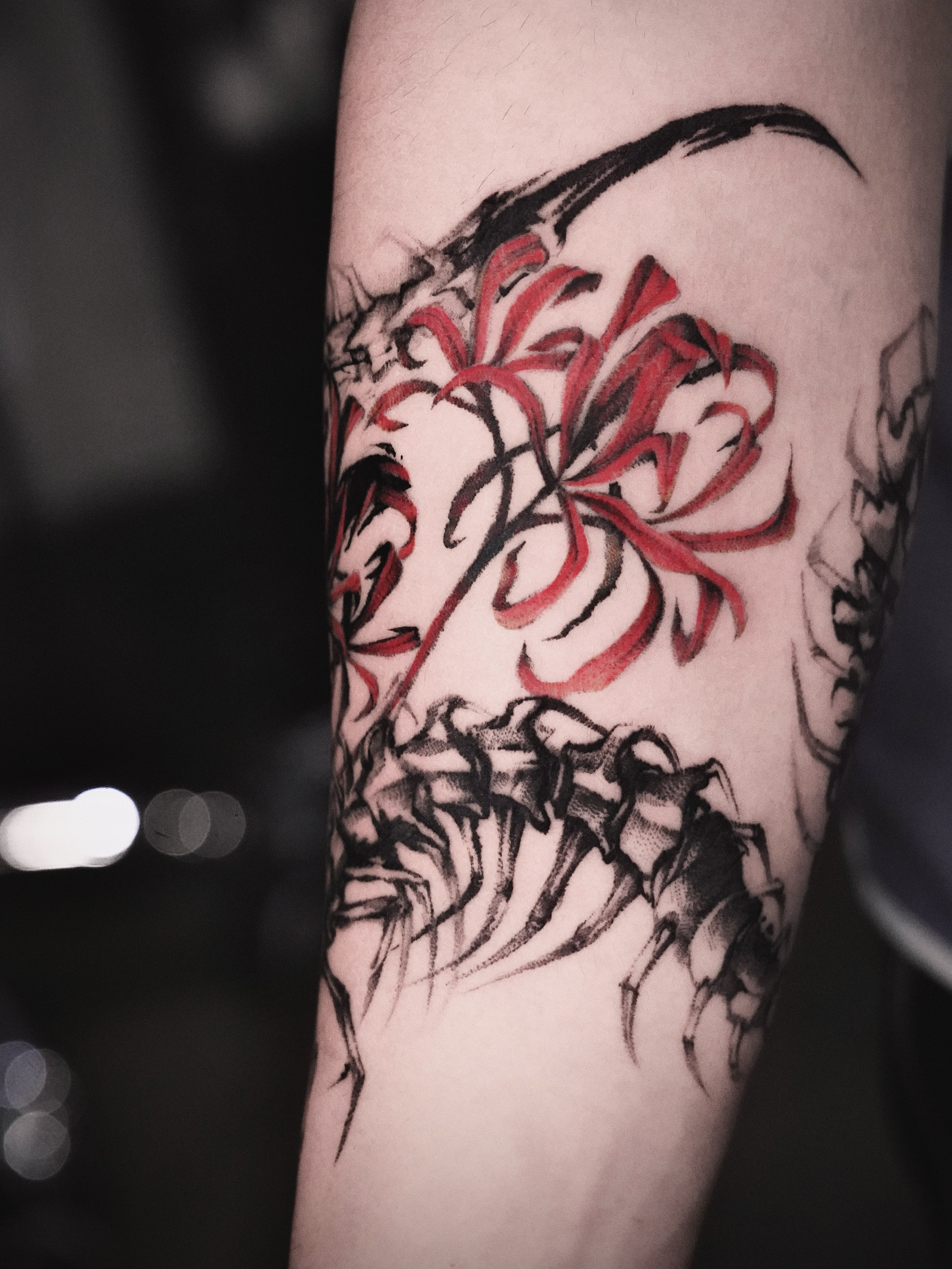 Tattoo by @dowoo_tattoo — black_and_grey