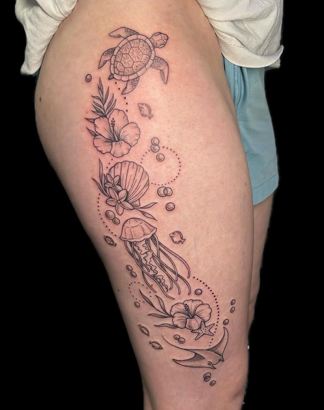 Tattoo by @sabbytattz — fine_line, black_and_grey