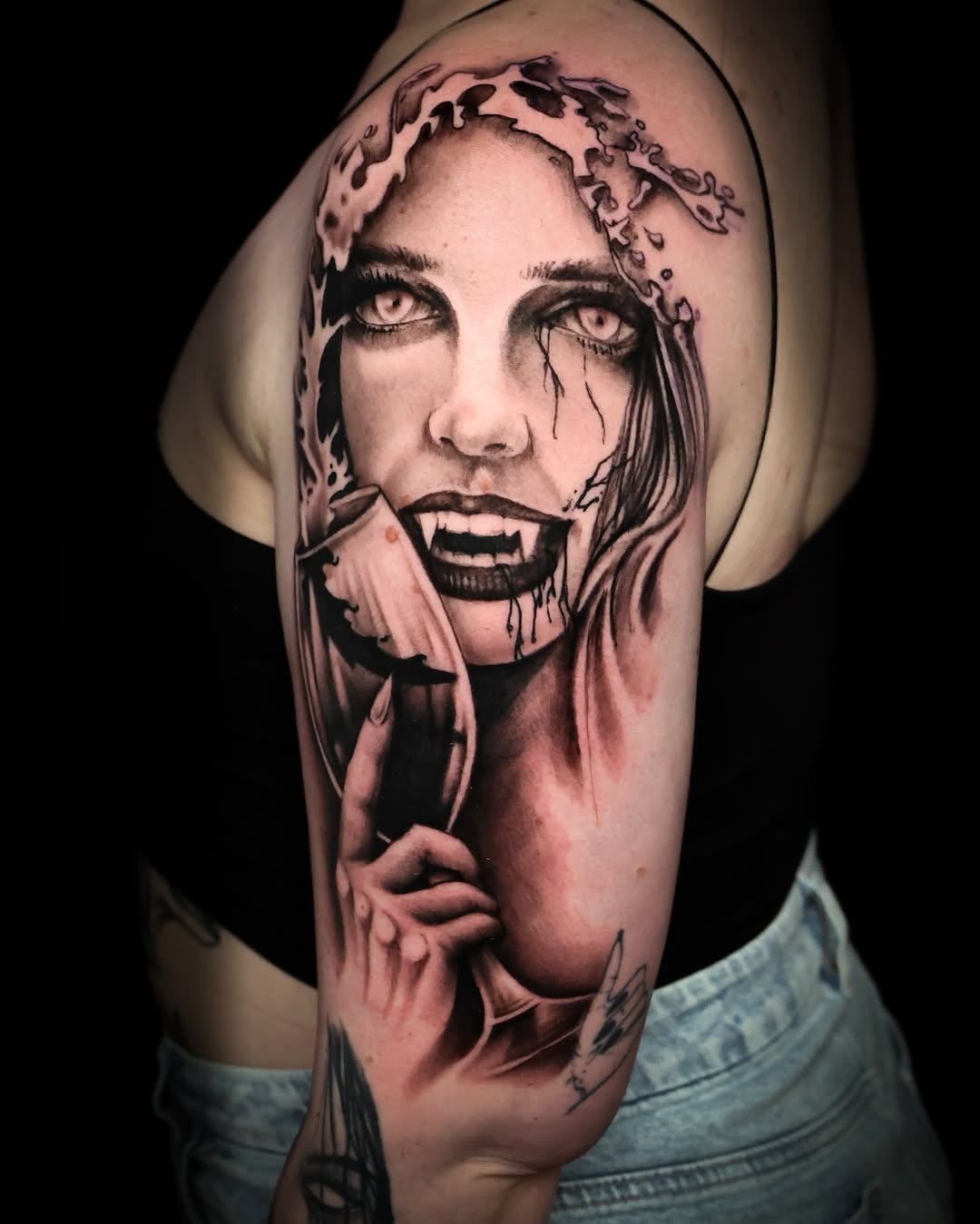 Tattoo by @invadertiv — realism, dark_realism