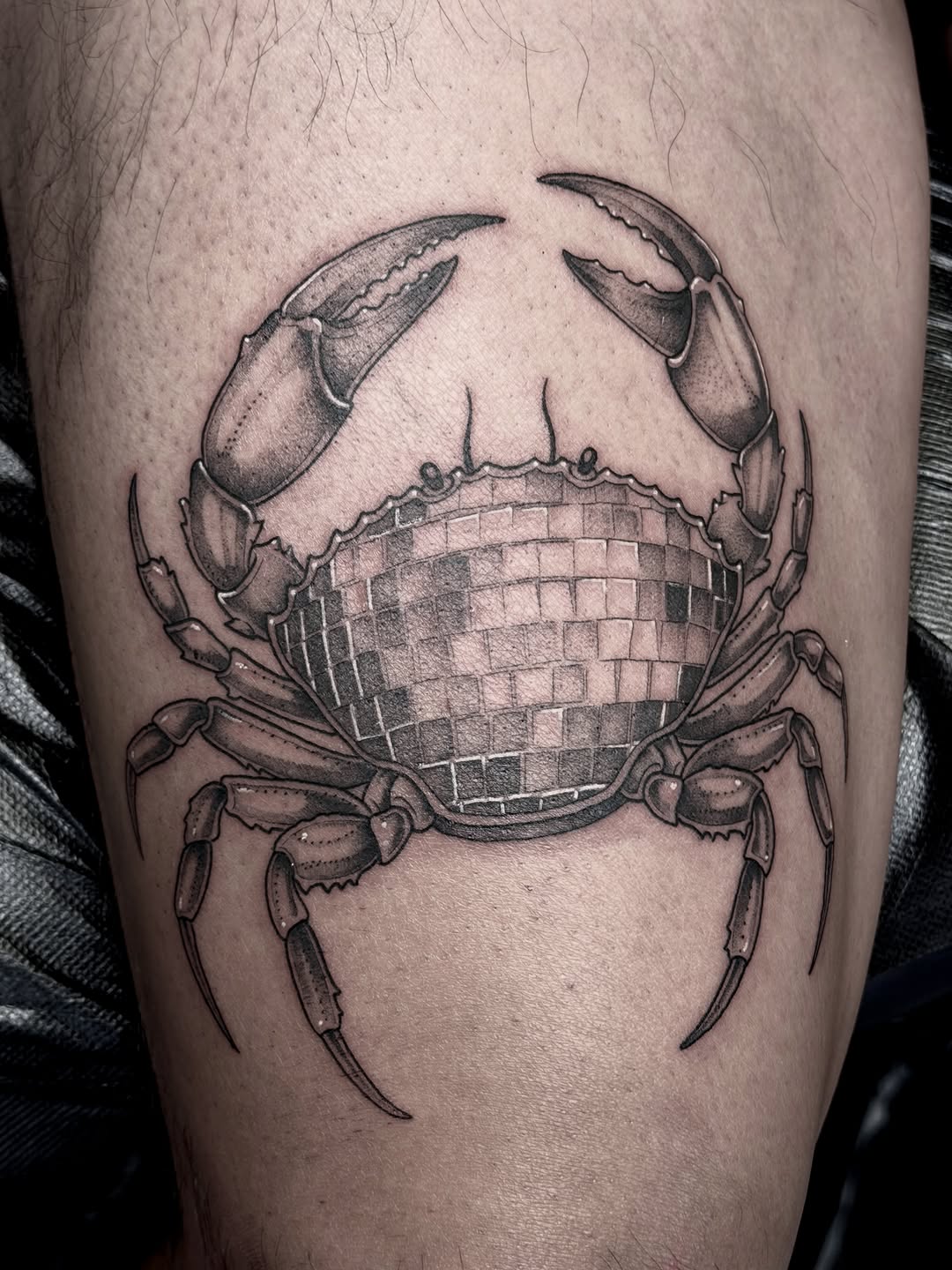 Tattoo by @darkhatchings — black_and_grey, realism