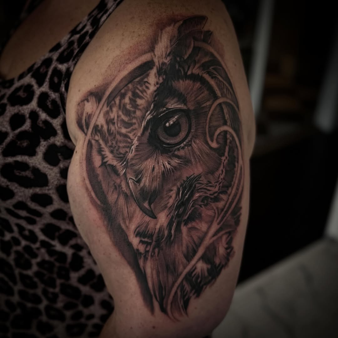 Tattoo by @tats_earnhardt — realism, black_and_grey