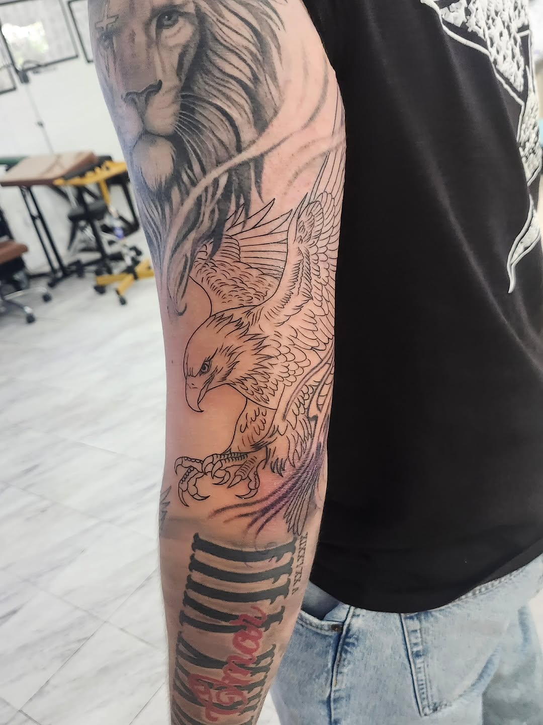 Tattoo by @htx_herc — realism, black_and_grey
