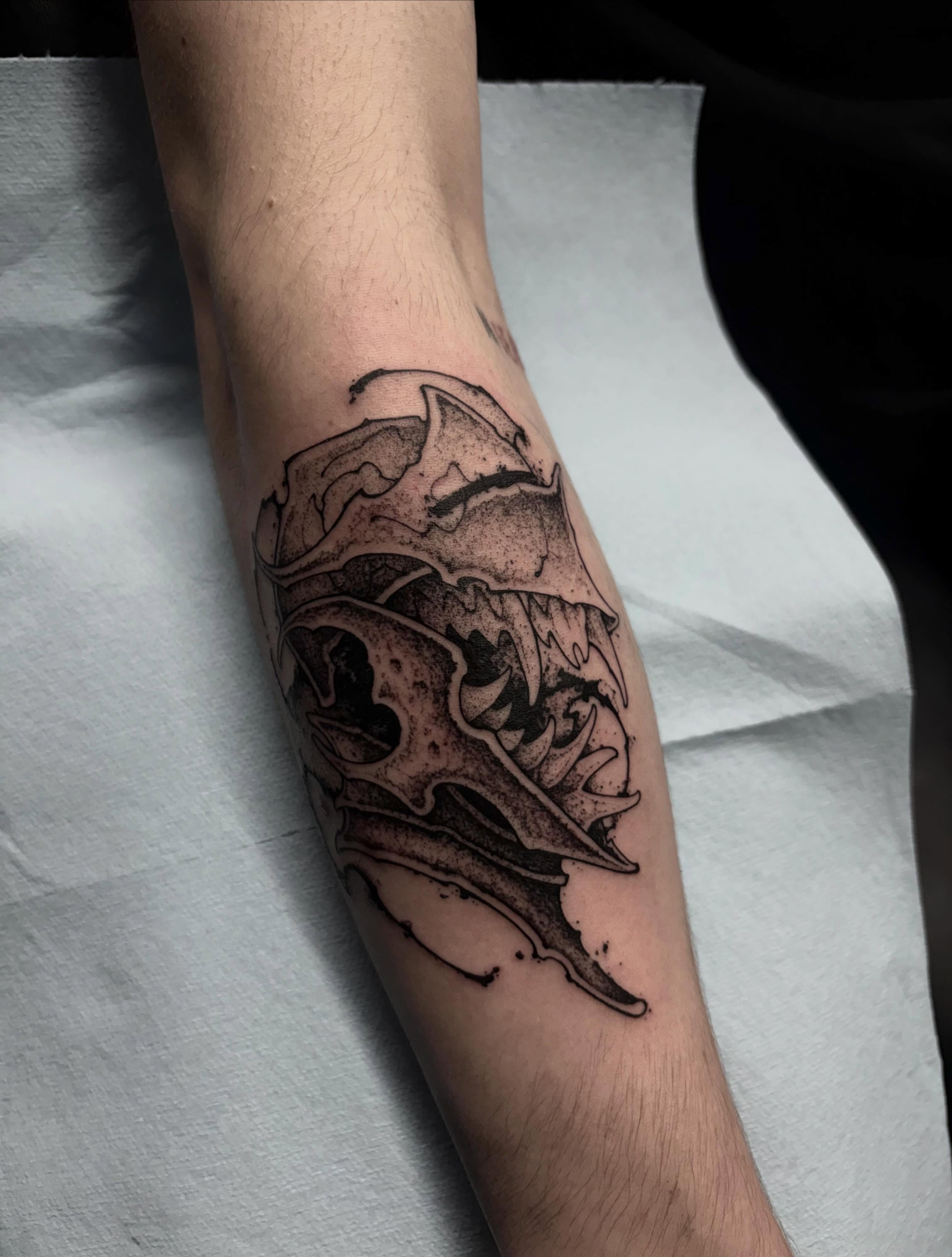 Tattoo by @8jinx9 — black_and_grey
