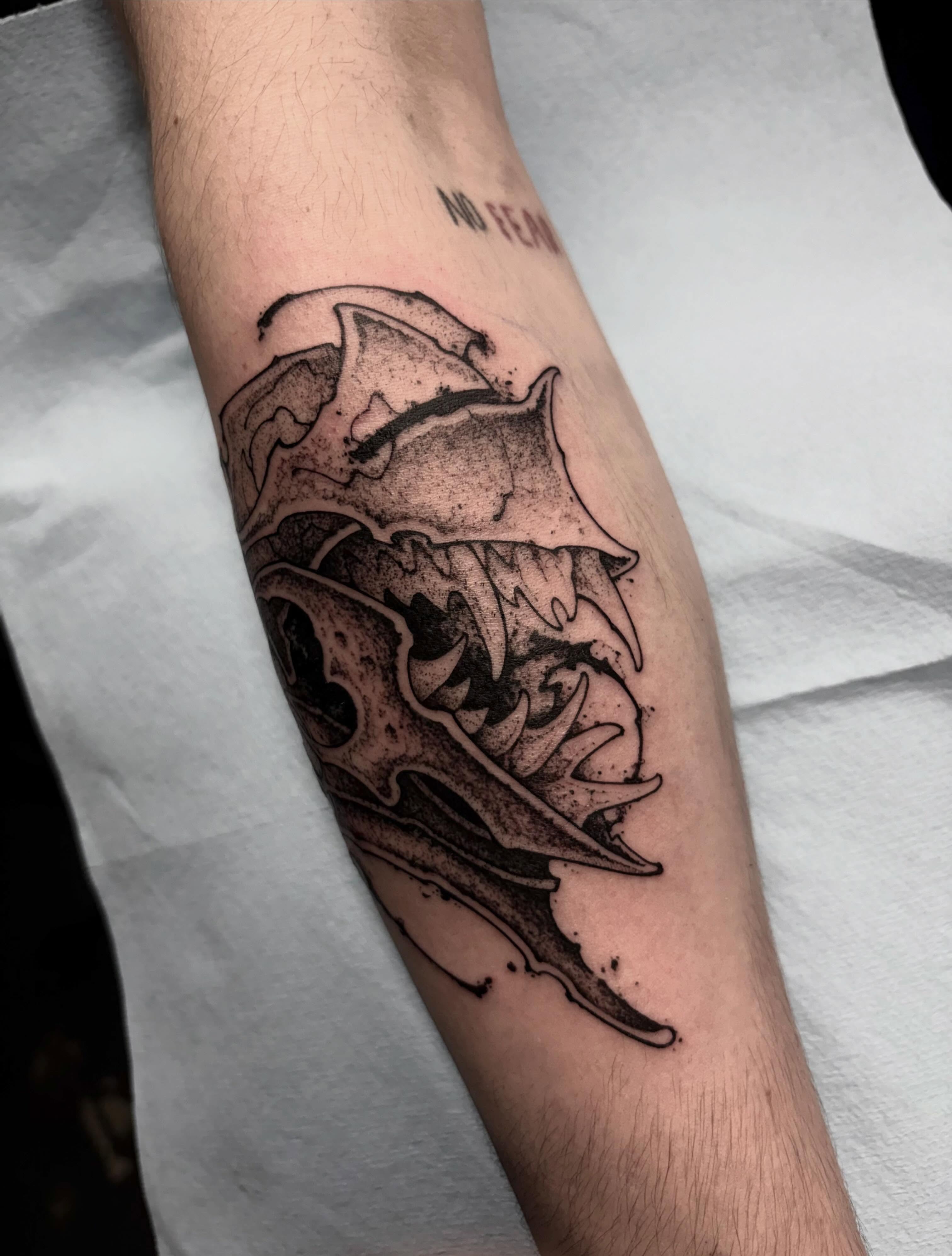 Tattoo by @8jinx9 — black_and_grey