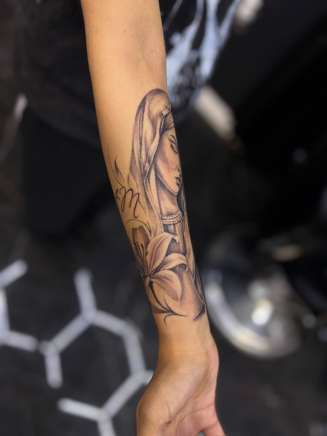 Tattoo by @prettypixieink_ β black_and_grey, dotwork