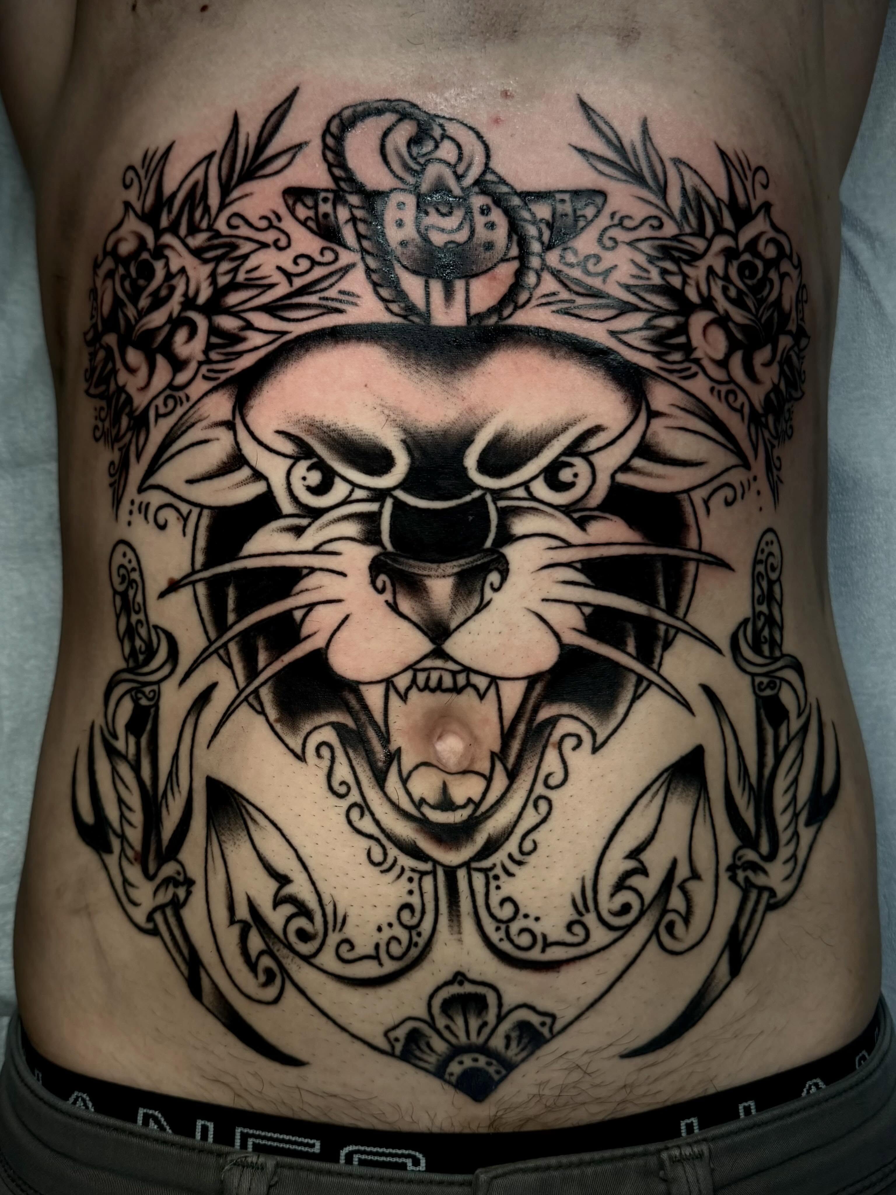 Tattoo by @theartofliddy — american_traditional, black_and_grey