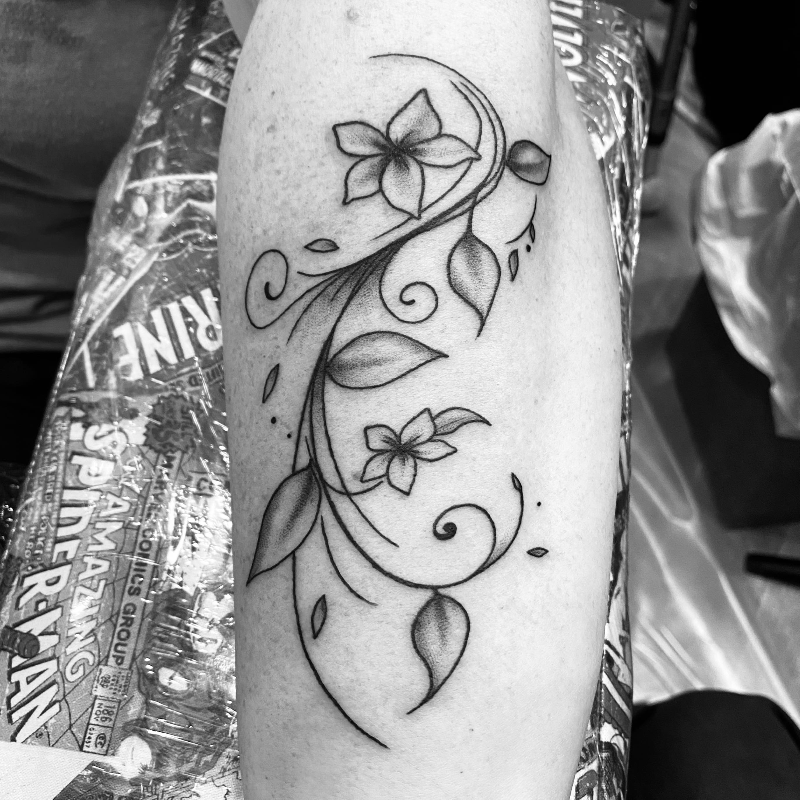 Tattoo by @tattooartist_rileyalexander — dotwork, black_and_grey