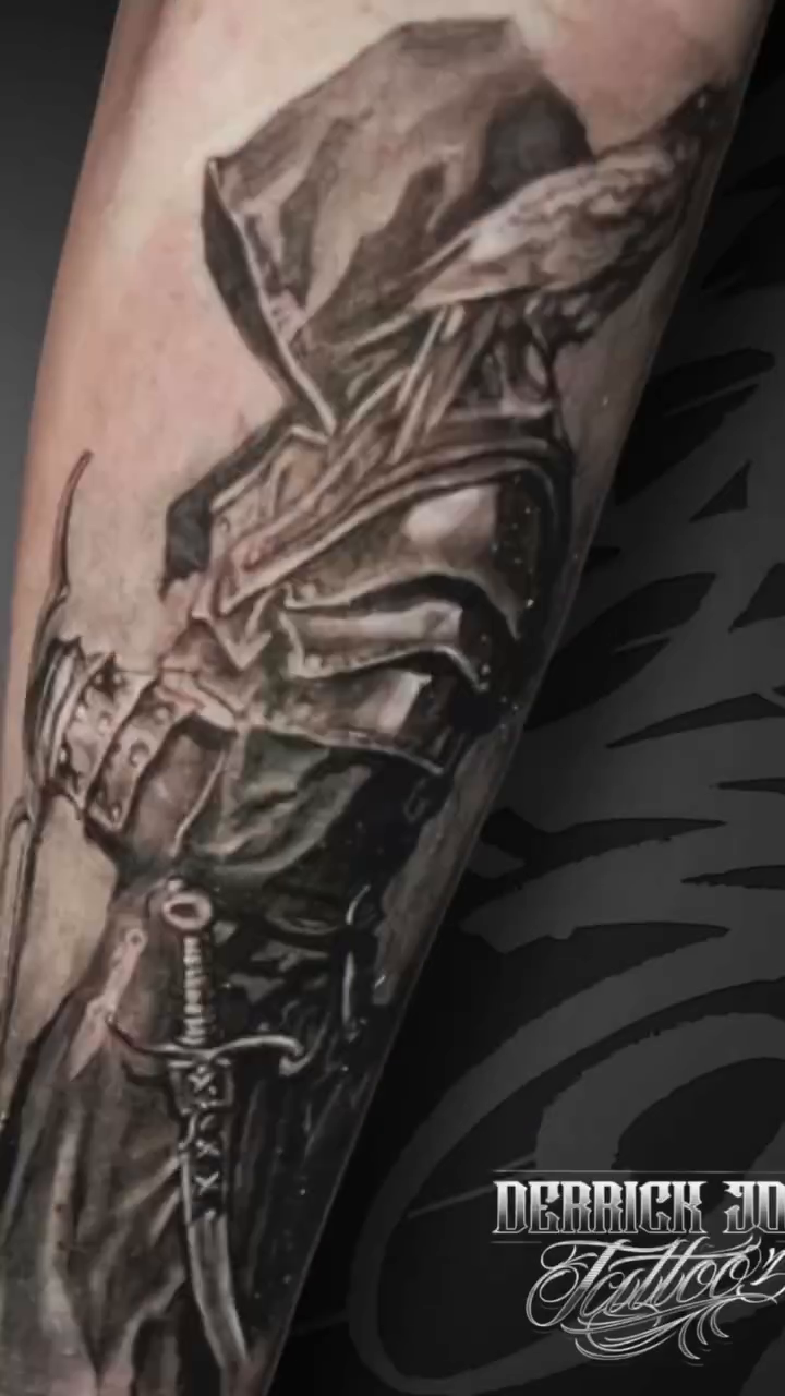 Tattoo by @derrickjoetattooz — realism, black_and_grey