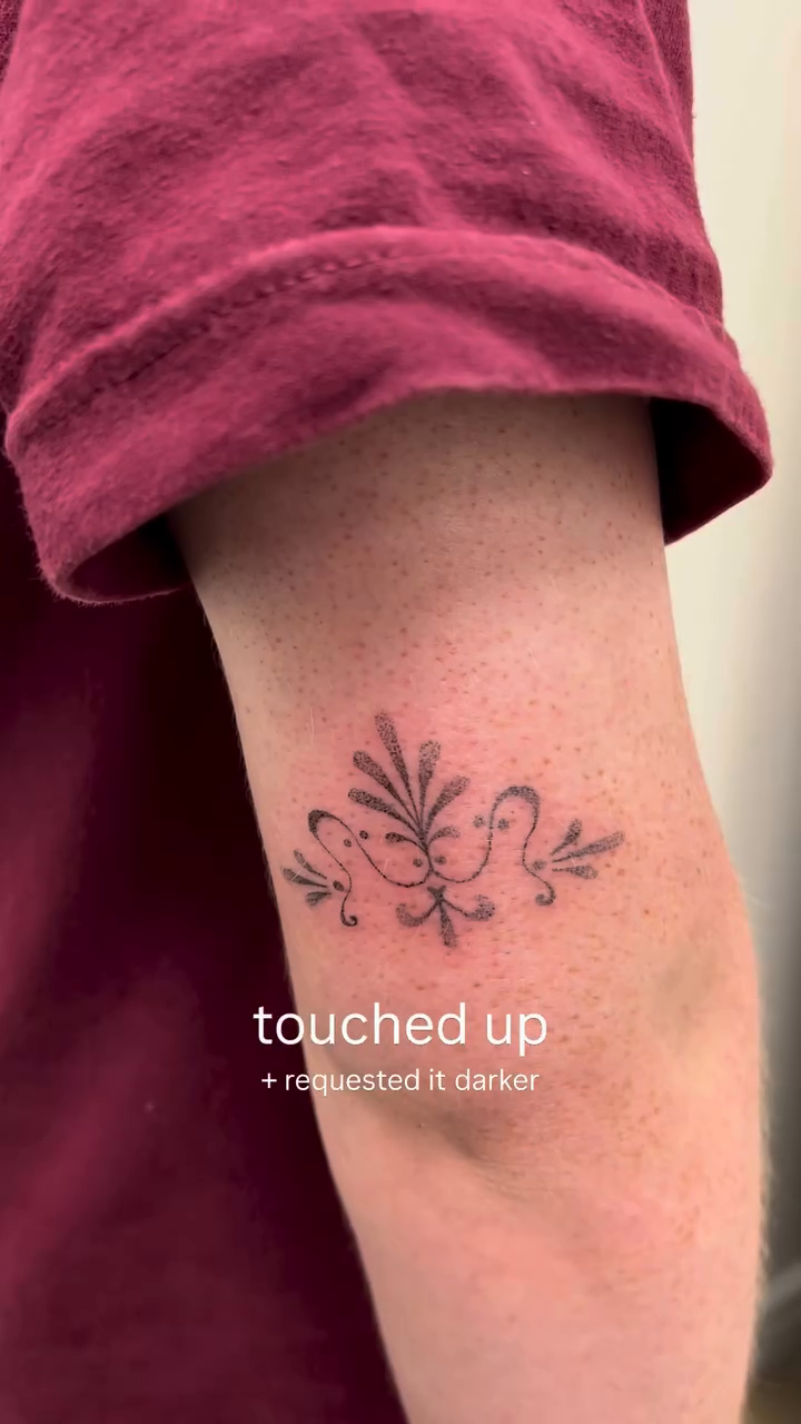 Floral ornamental design tattoo on the forearm by Vanessa ♡ UTAH FINE LINE TATTOO + LIP BLUSH