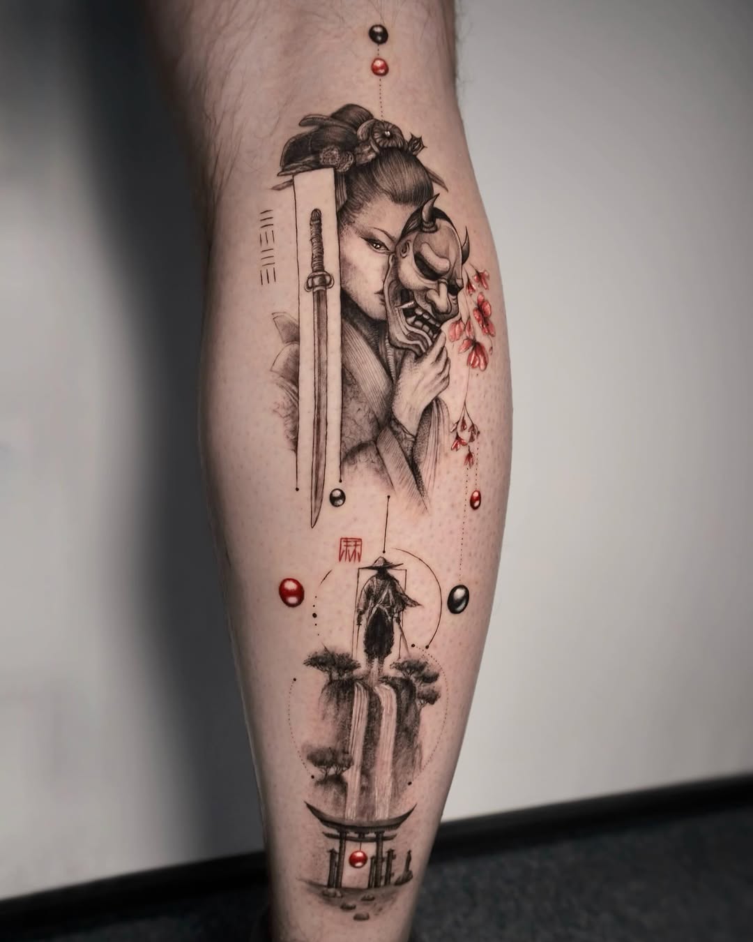 Tattoo by @lilithink — japanese_irezumi, black_and_grey
