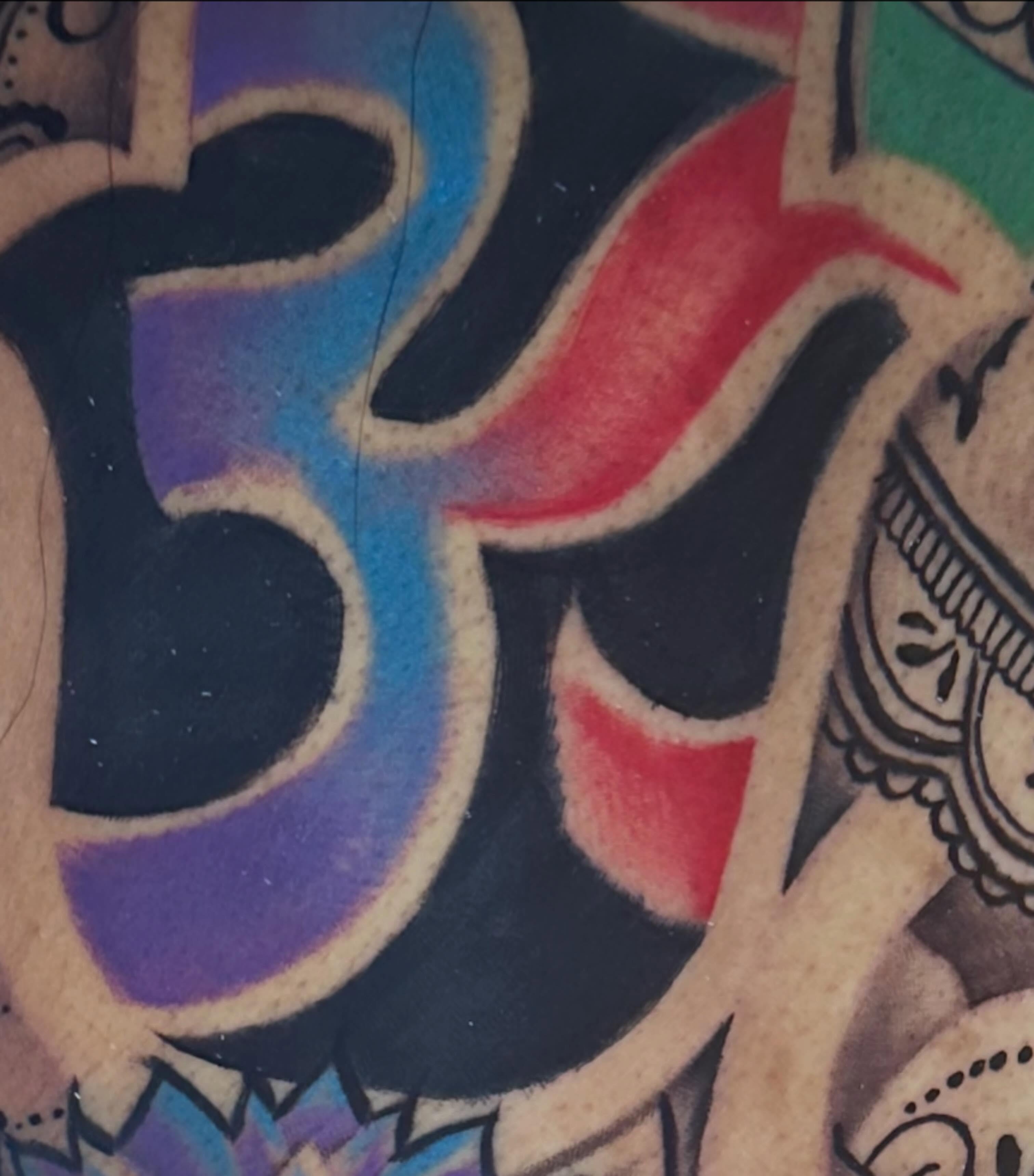 Om symbol American traditional tattoo by I Am Mawlo! Welcome Fellow Mawlonians