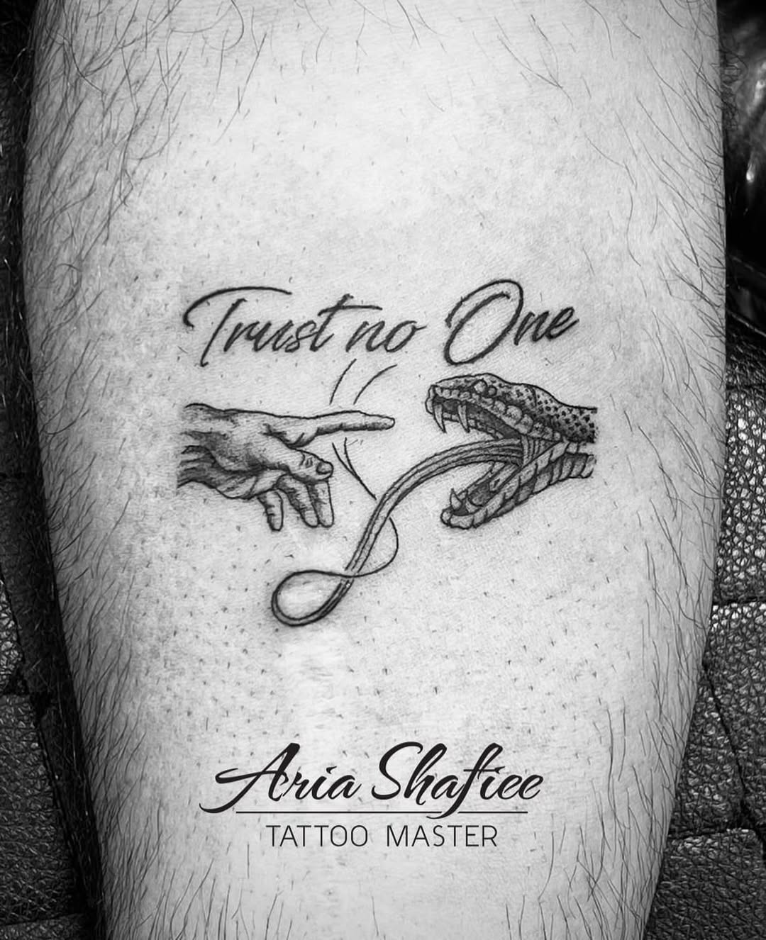 Tattoo on the forearm by Aria Shafiee