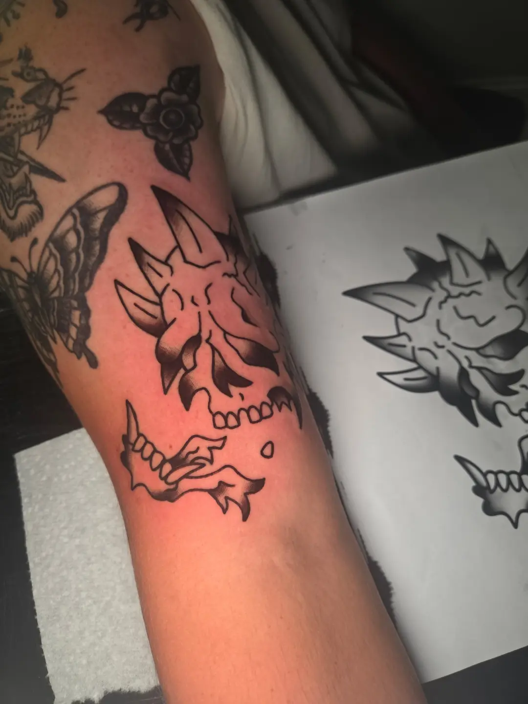 Tattoo by @johnnyloudertattoo — black_and_grey