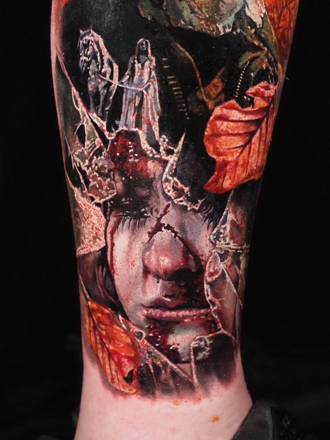 Tattoo by @anna_belle_tattoo — realism, dark_realism