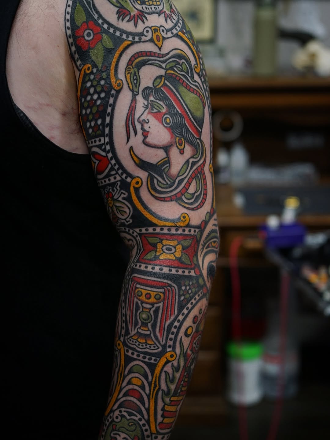 Tattoo by @jonnybearhands — american_traditional, neo_traditional