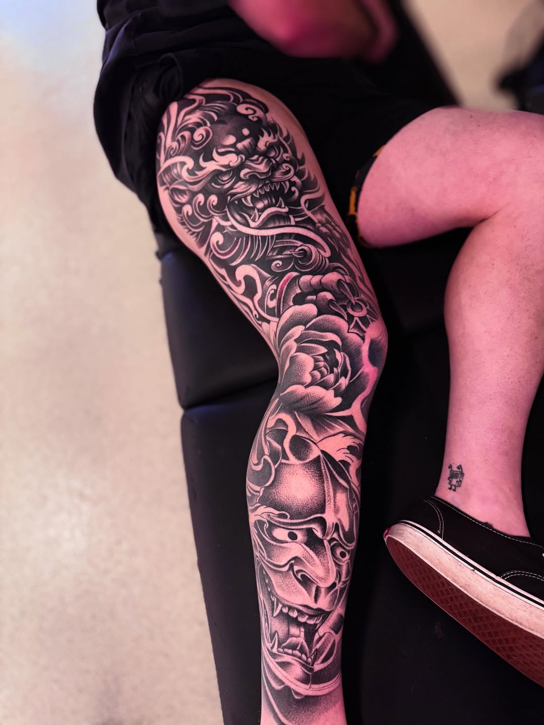 Tattoo by @dallasdiorio β japanese_irezumi, black_and_grey