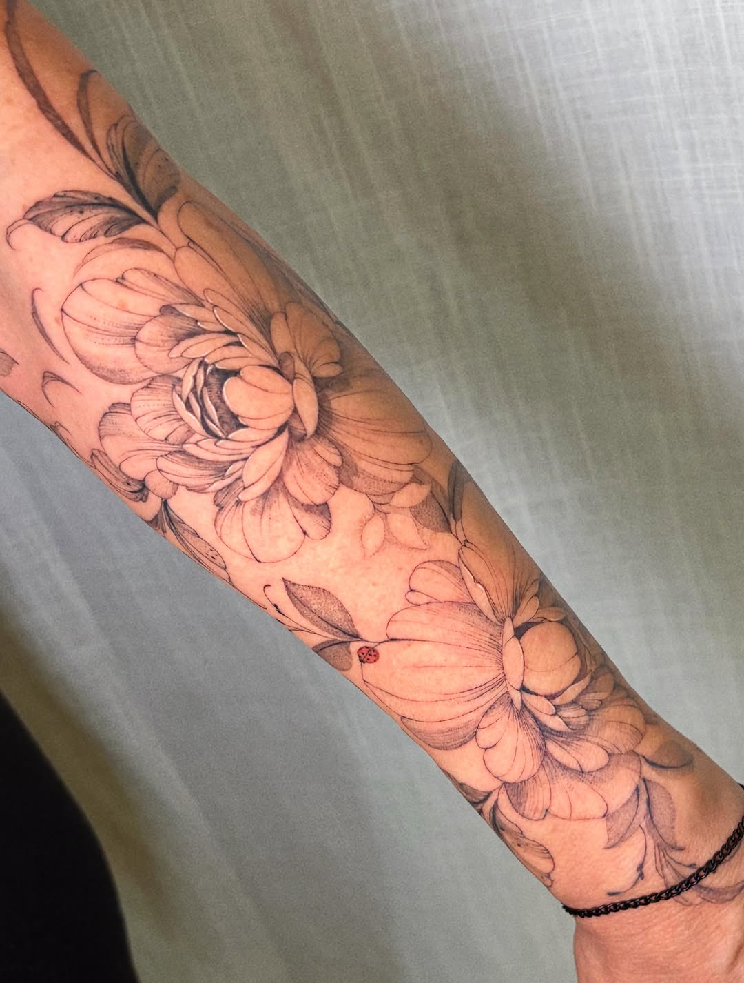 Tattoo by @inkbyjustene — fine_line, black_and_grey