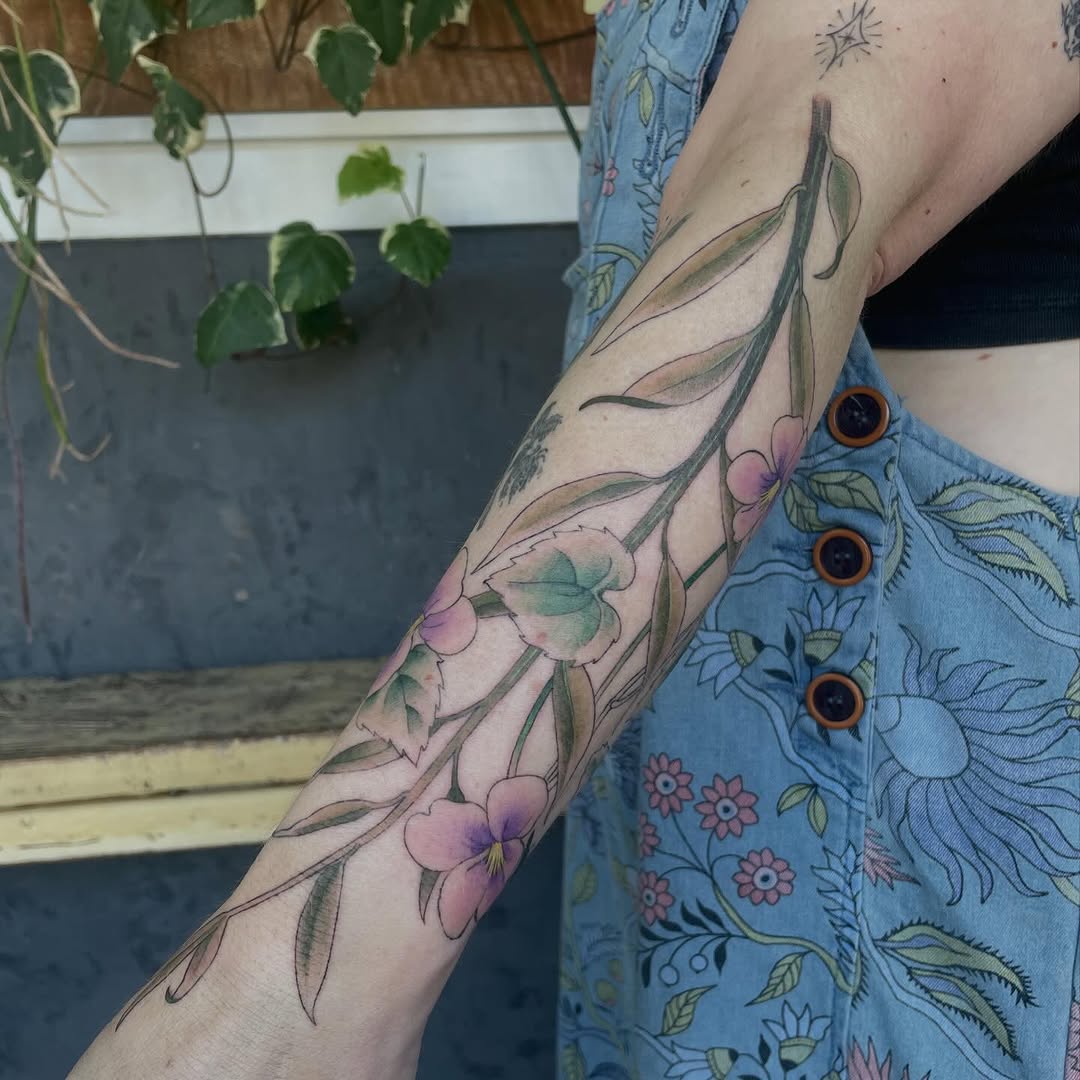 Tattoo by @alzster — fine_line, watercolor
