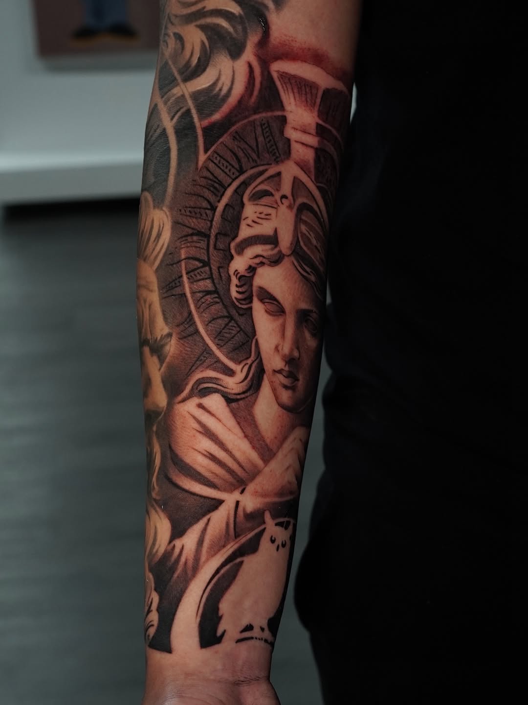 Tattoo by @jessem_tattoos — realism, black_and_grey