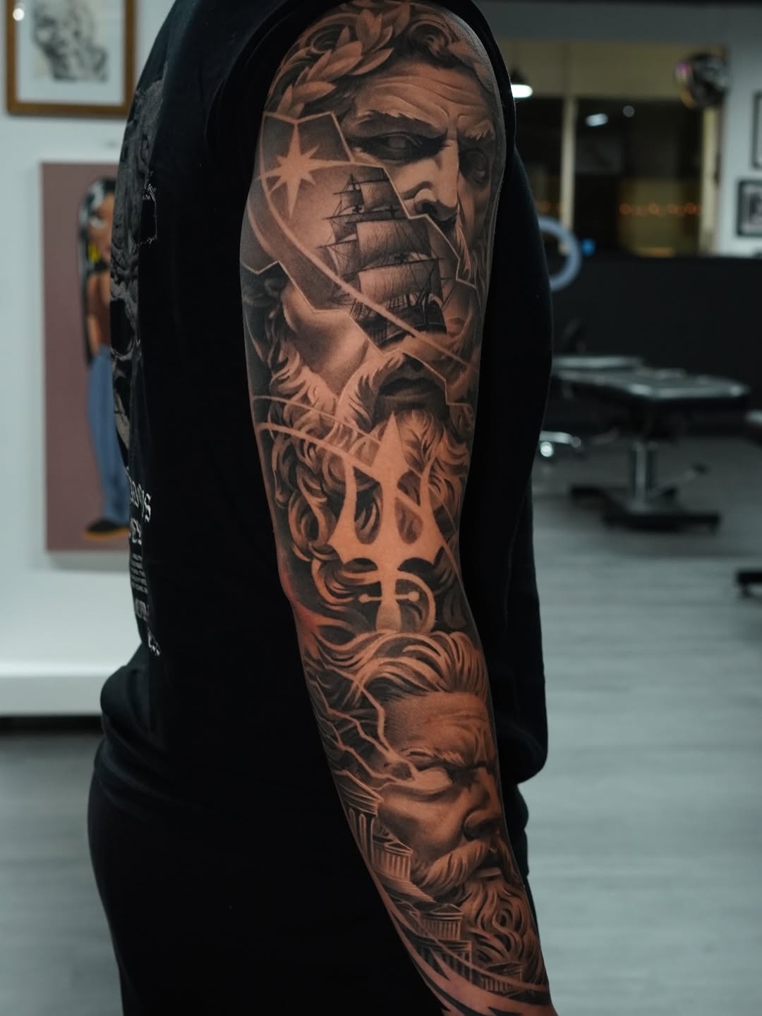 Tattoo by @jessem_tattoos — realism, black_and_grey