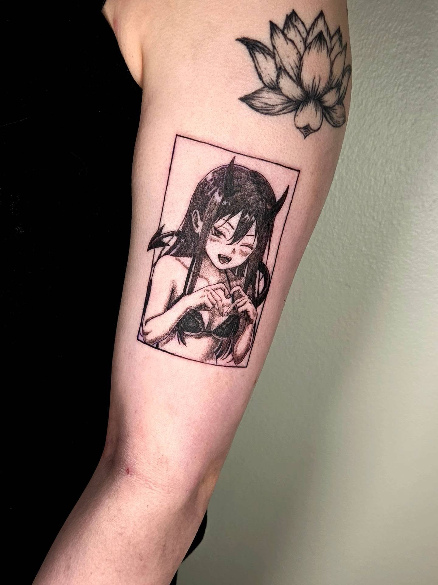 Tattoo by @inkbyjeremy โ anime, dotwork