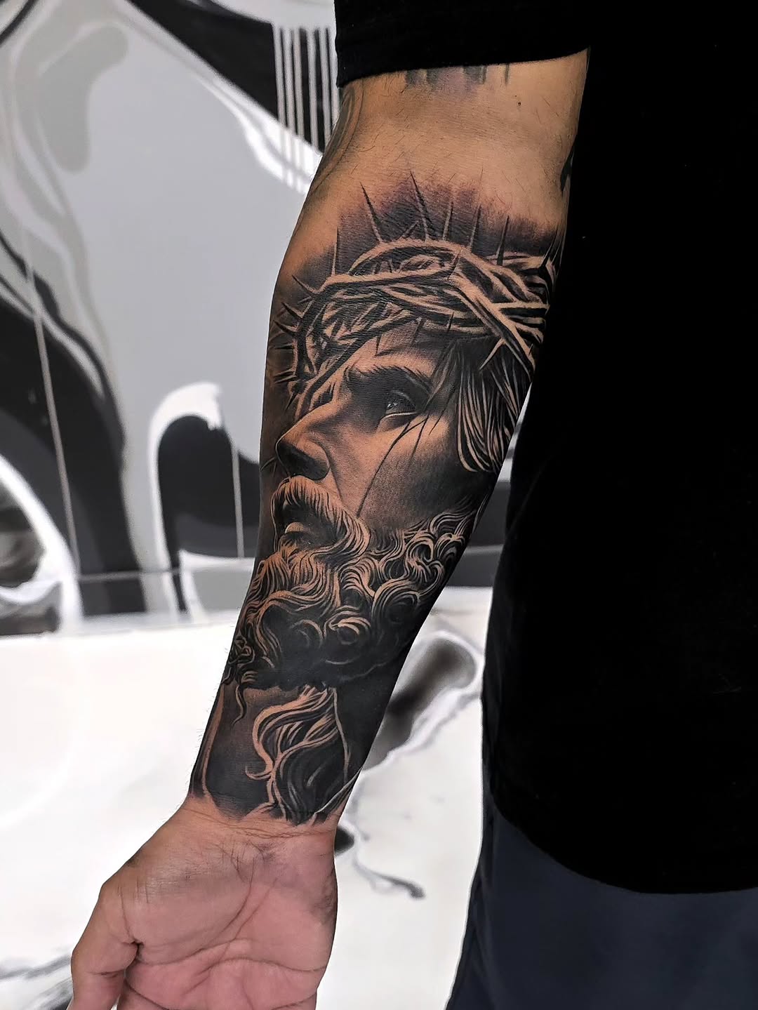 Tattoo by @mager_tattoos — realism, black_and_grey