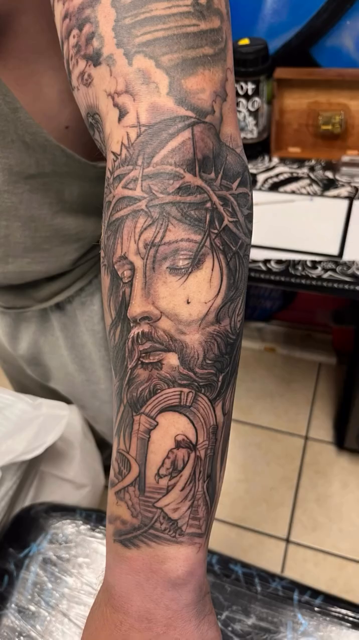 Tattoo by @tattoos_by_look — realism, black_and_grey