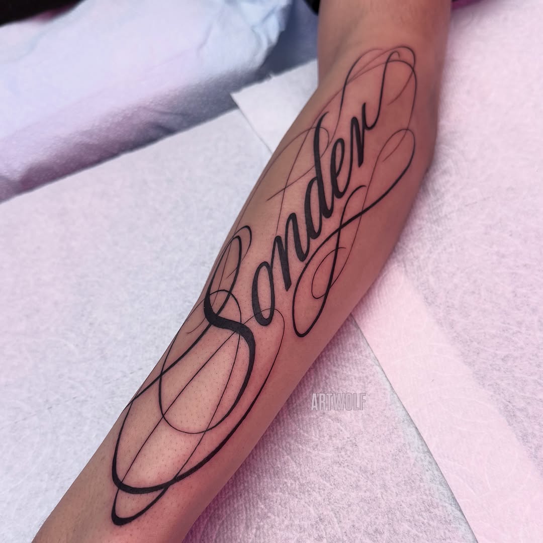 Tattoo by @artwolf β lettering_script