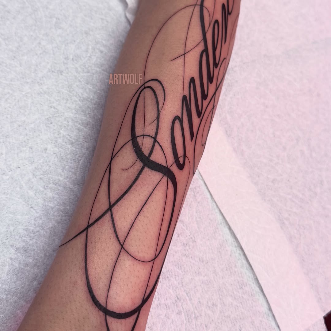 Tattoo by @artwolf β lettering_script