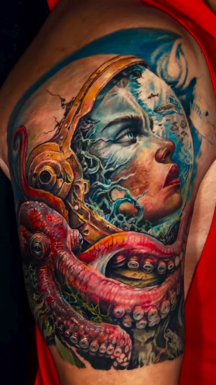 Tattoo by @jamesmoyertattoos — realism, dark_realism