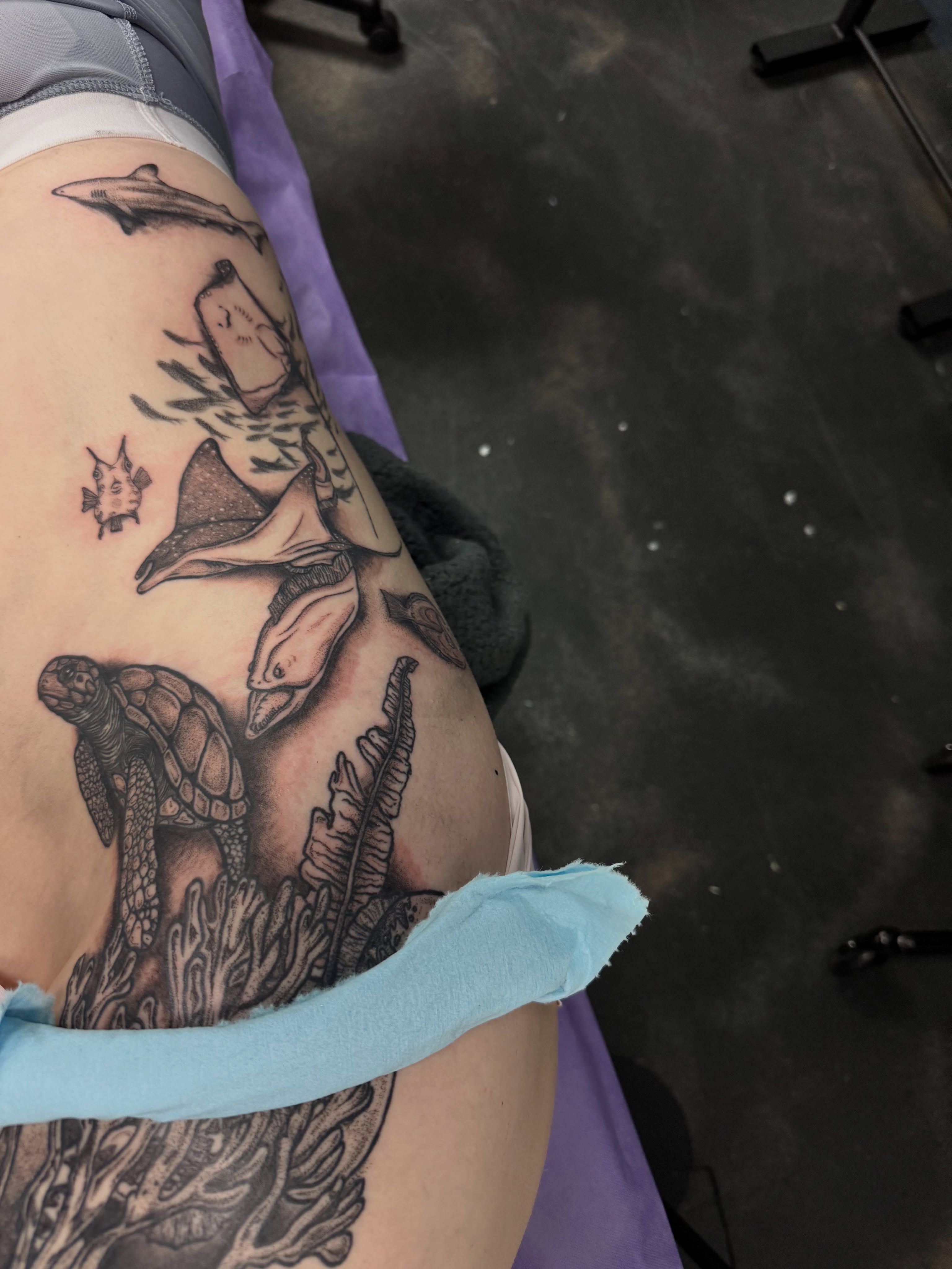 Tattoo by @feralfawntattoo — black_and_grey