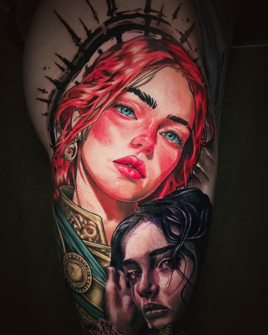 Tattoo by @rowdyroosterink โ realism, dark_realism