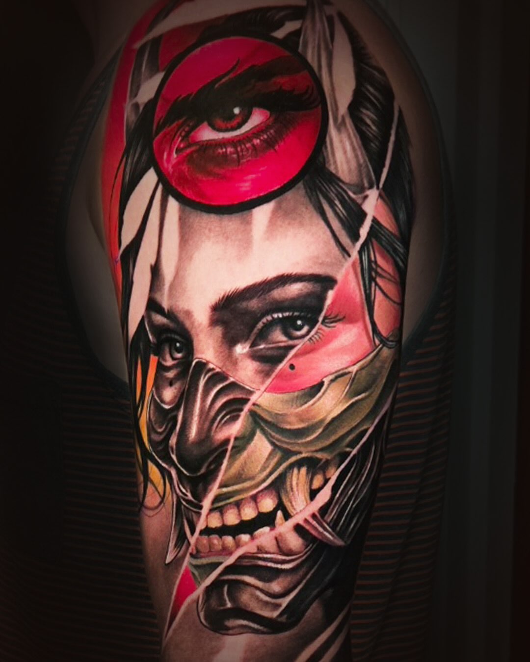 Tattoo by @rowdyroosterink โ realism, dark_realism