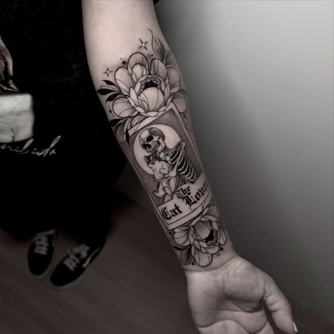 Tattoo by @vonntattoos — black_and_grey, lettering_script
