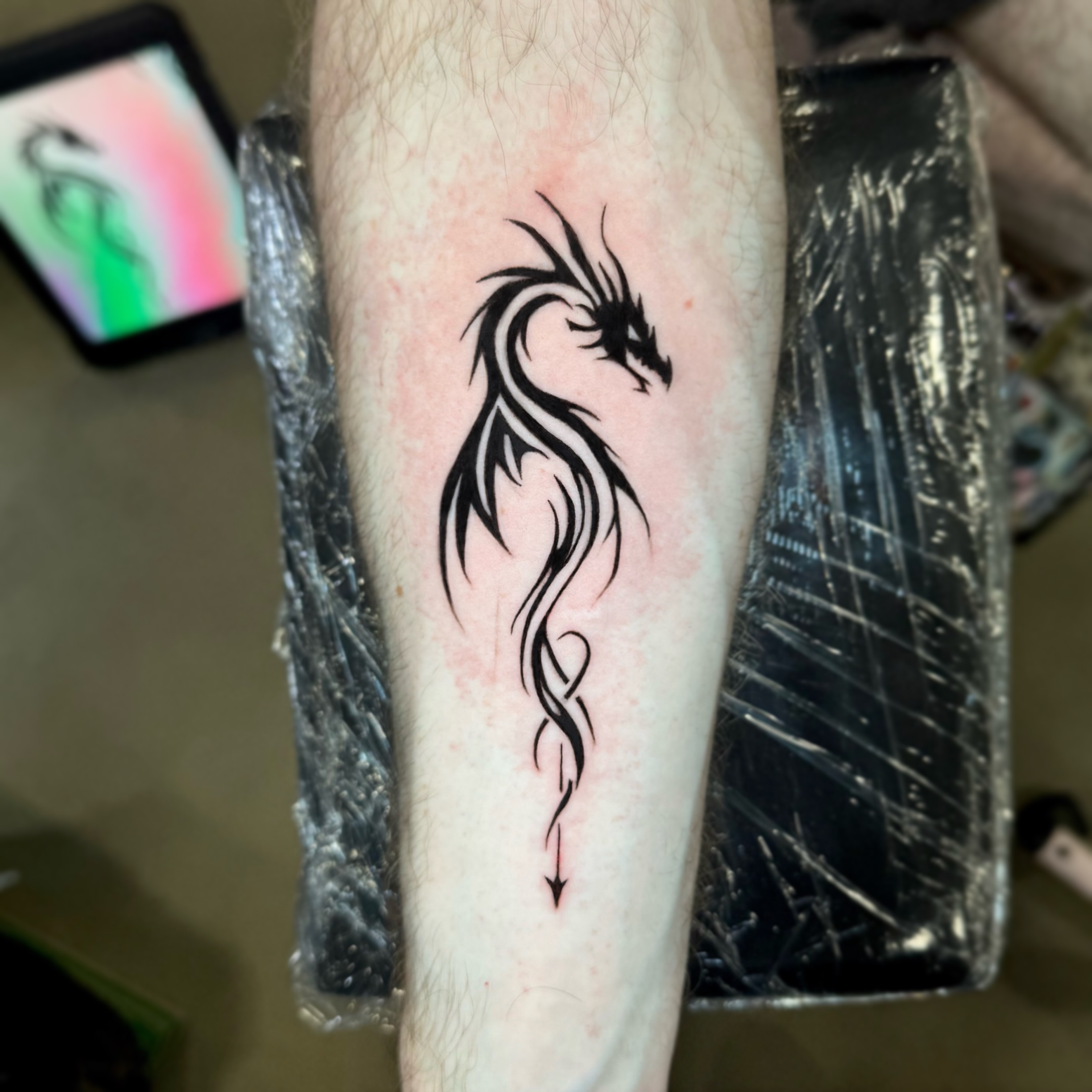 Tattoo by @missmangokush — tribal