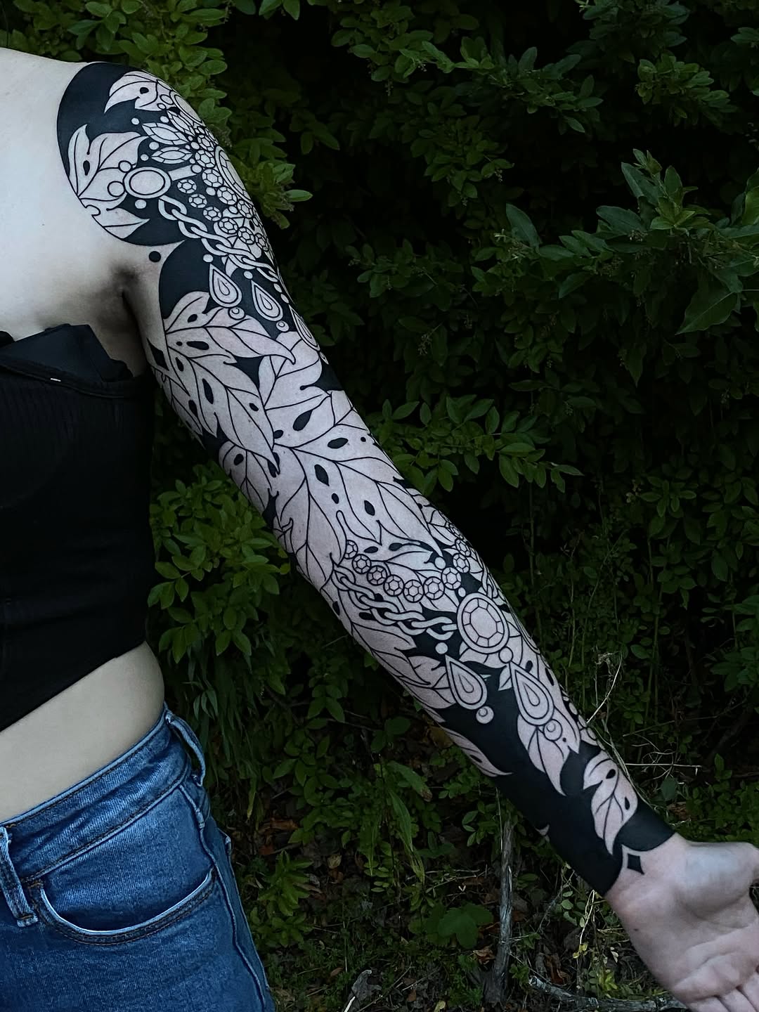 Tattoo by @black_casket — blackwork, ornamental