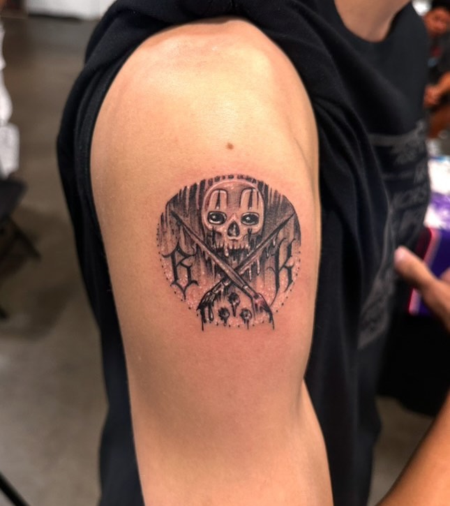 Tattoo by @tat2caps602 โ black_and_grey, chicano