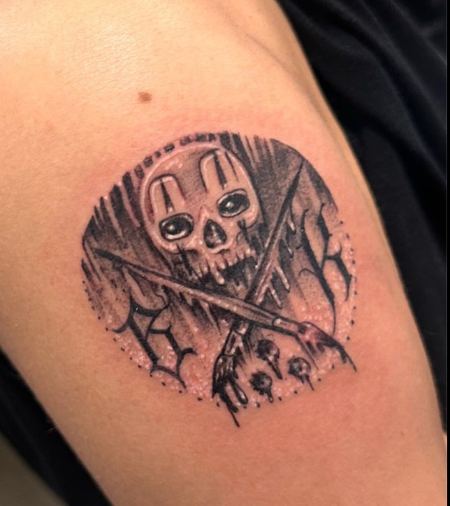 Tattoo by @tat2caps602 โ dark_realism, black_and_grey