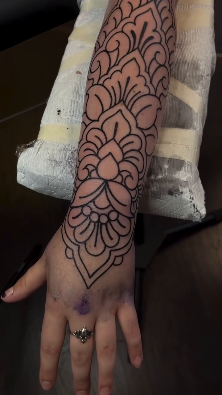 Tattoo by @lizkarntattoo — geometric, ornamental